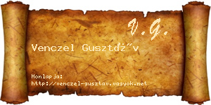 Venczel Gusztáv névjegykártya