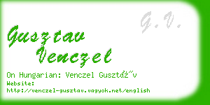 gusztav venczel business card